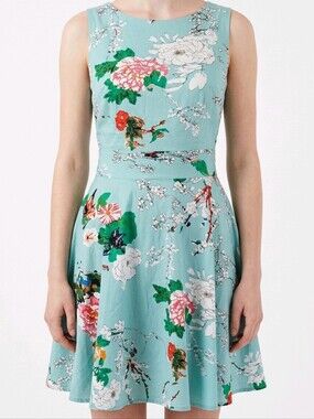 Aranee Floral Sleeveless Floral Sleeveless Cotton Dress